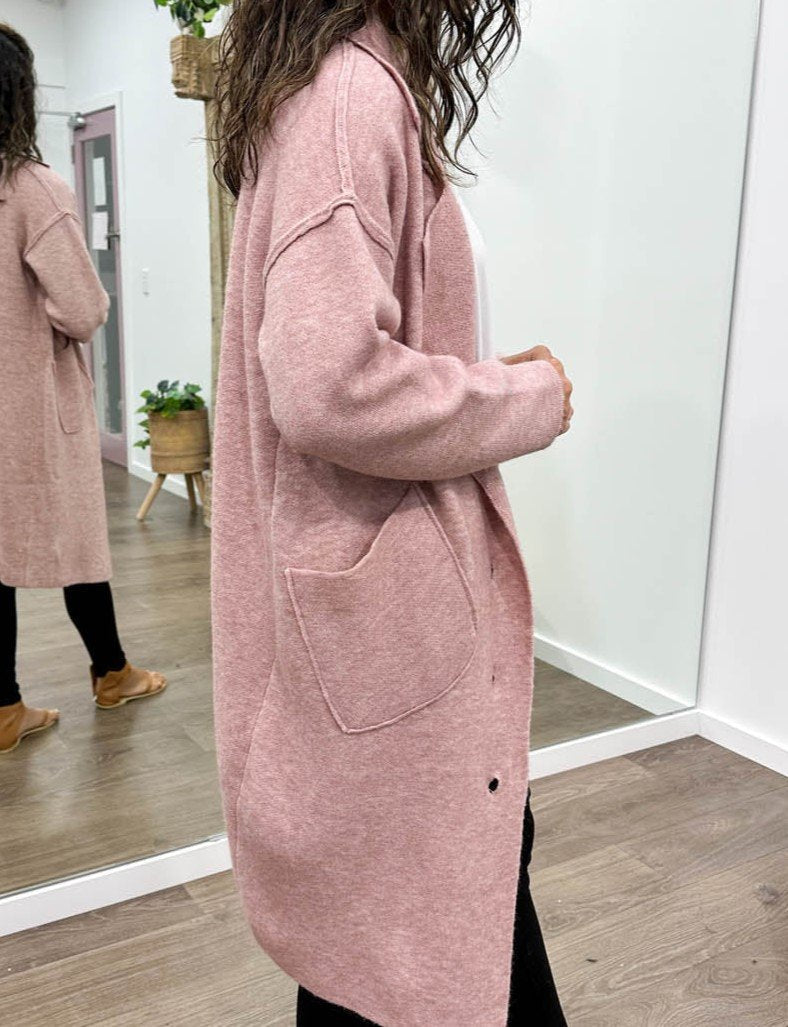 Women's Casual Solid Color Sweater Cardigan Coat