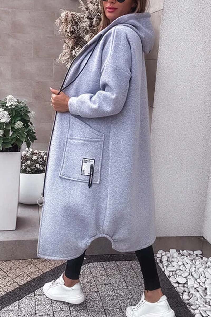 Women's Casual Hooded Zip Coat