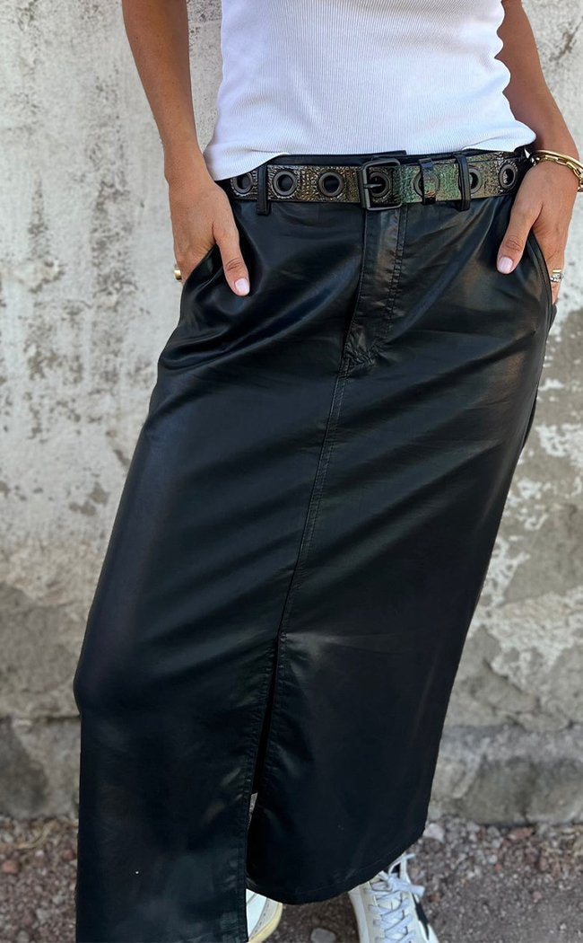 Stylish Leather Skirt