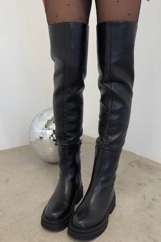 Women's removable two-wear boots black