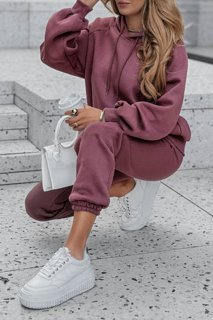 Women's Casual Hooded Long-sleeved Suit