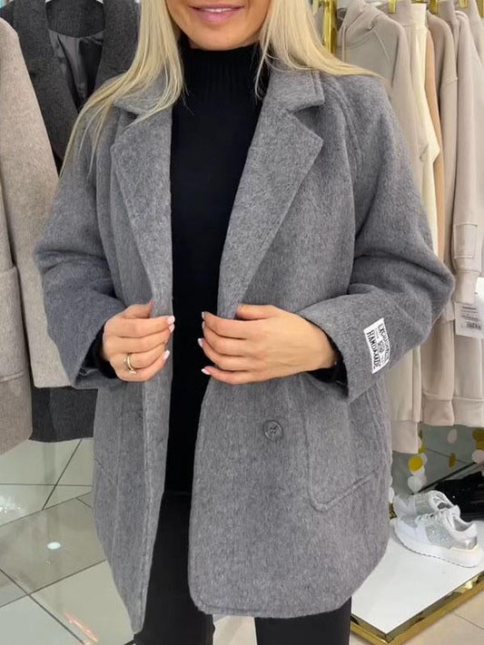 Women's Lapel Woolen Blazers