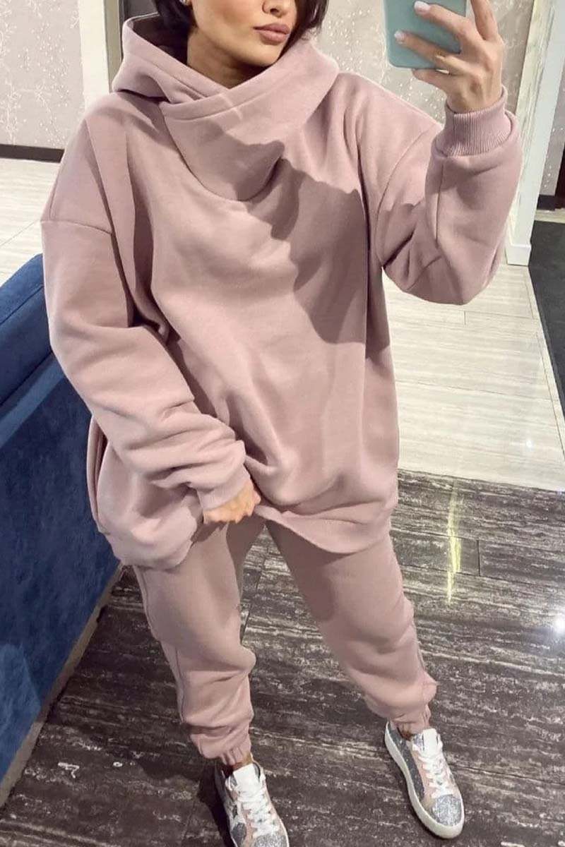 Women's fashionable casual sweatshirt two-piece set