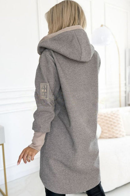 Women's Fashionable Hooded Long-sleeved Casual Coat