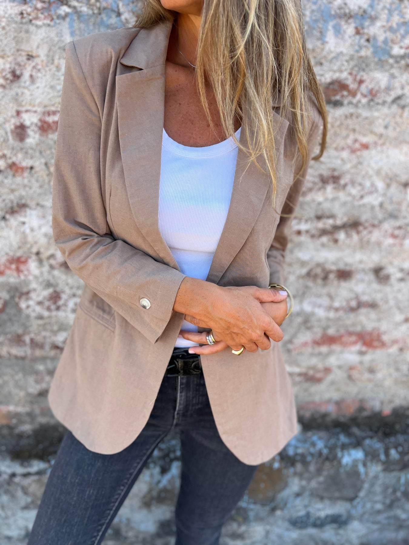 Casual Lapel Single-breasted Blazer