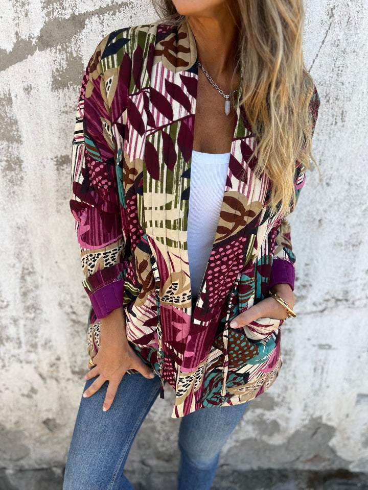 Women's Printed Long Sleeve Cardigan