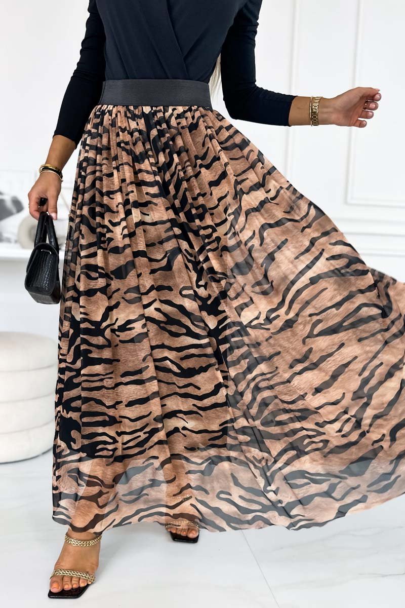 Women's Elegant Jumpsuit and Printed Skirt Set