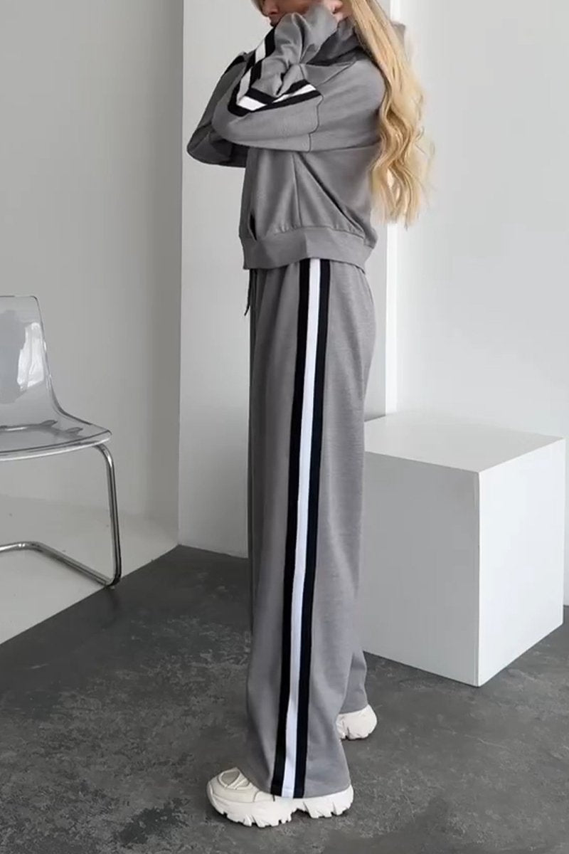 Women's Casual Hooded Sports Two-piece Suit