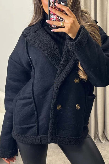 Women's casual sherpa loose Coat