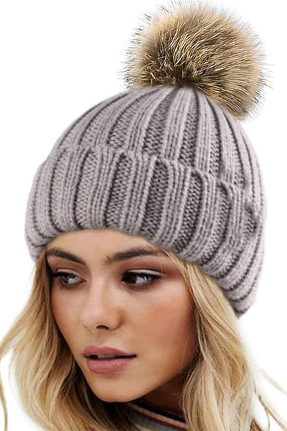 Women's Autumn and Winter Reverse Brimless Knitted Hat