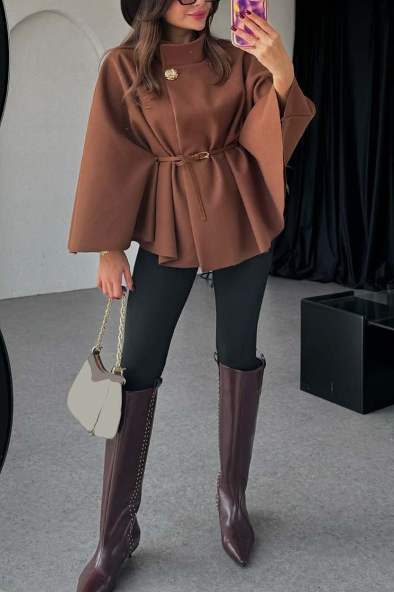 Women's Casual Solid Color Cape Top