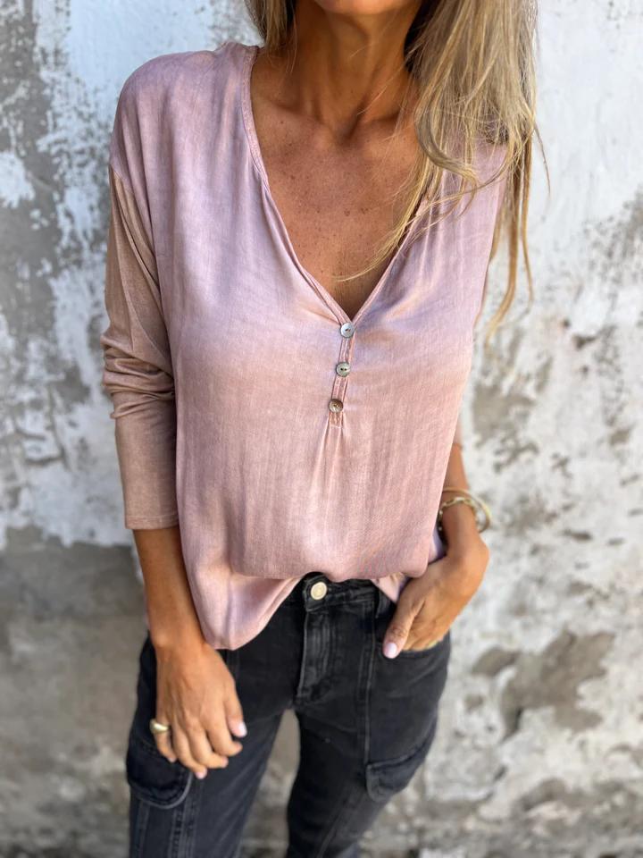 Casual V-neck Thin Top