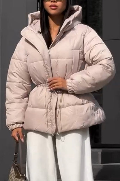 Women's Casual Hooded Thick Coat apricot