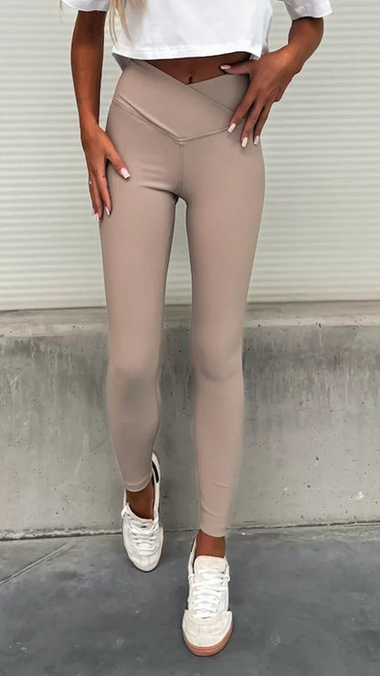 Women's Casual Sports Leggings Khaki