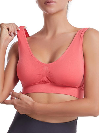 Women's Yoga Sports Underwear Hollow Mesh Vent