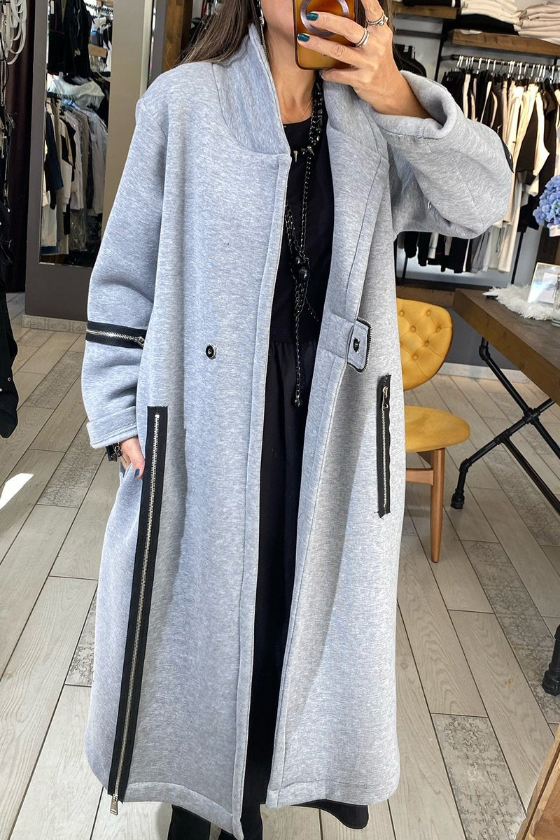 Women's V-neck Long-sleeved Trench Coats