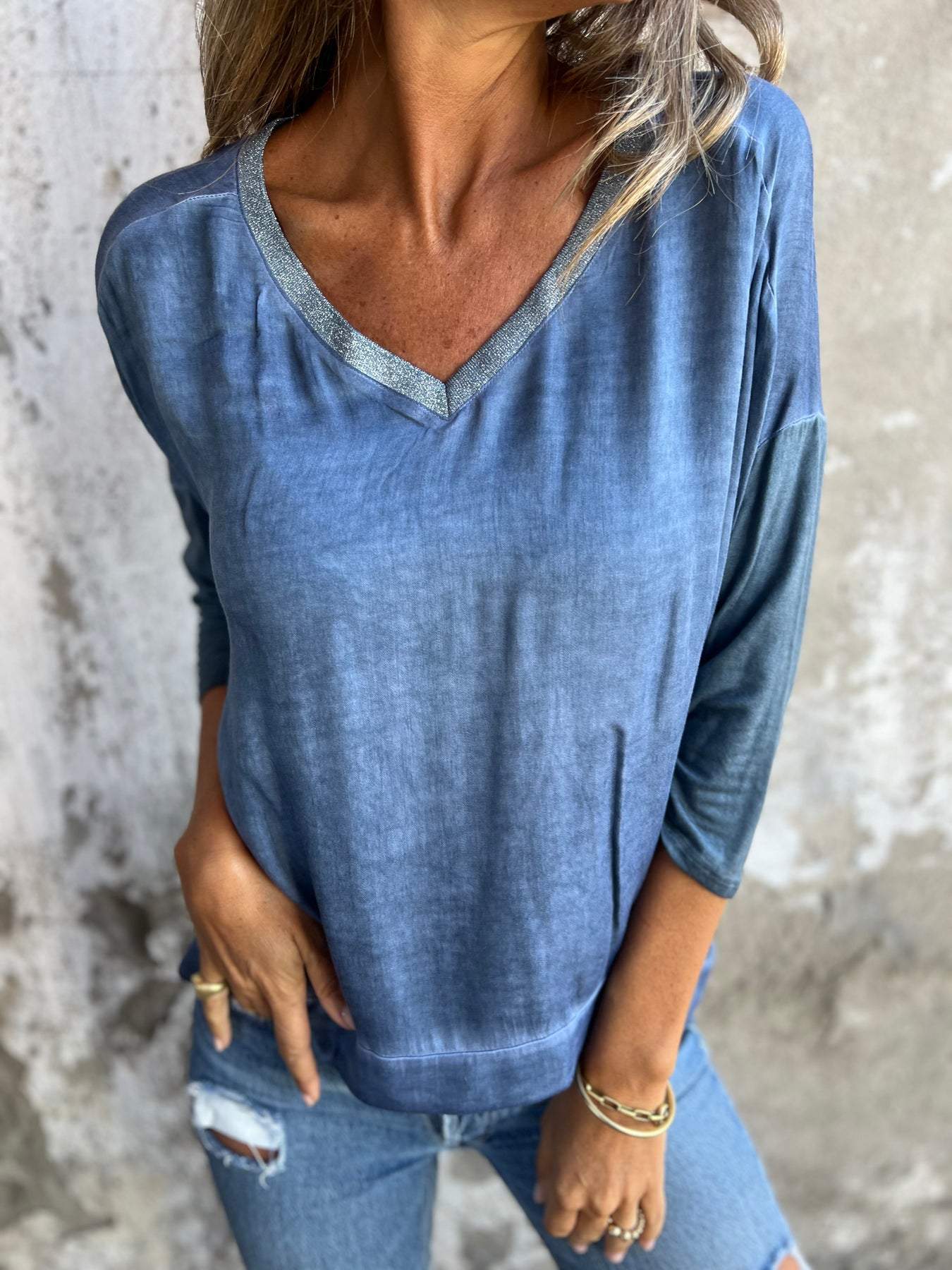 V-neck Fashionable Casual Top