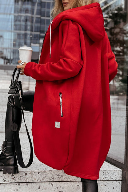 Women's Hooded Long-sleeved Casual Mid-length Coat