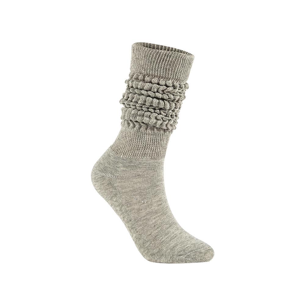 Women's Spring and Summer High Pile Socks grey one size