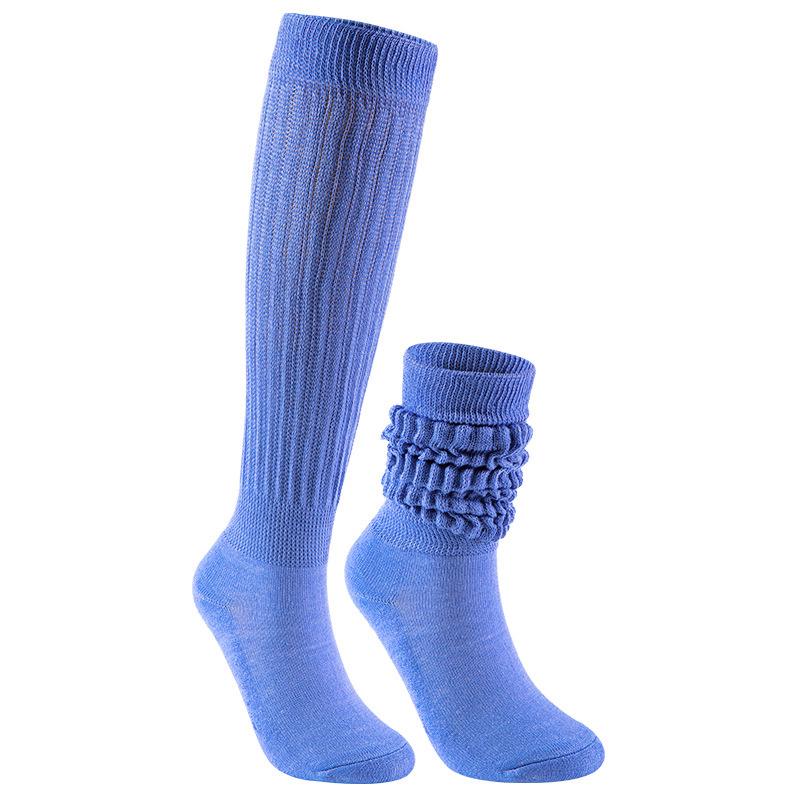 Women's Spring and Summer High Pile Socks Baby blue one size