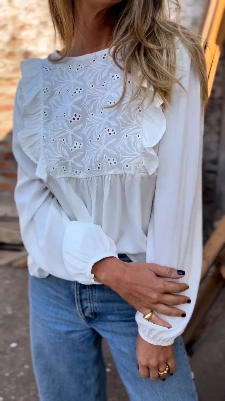 Round Neck Cutout Top