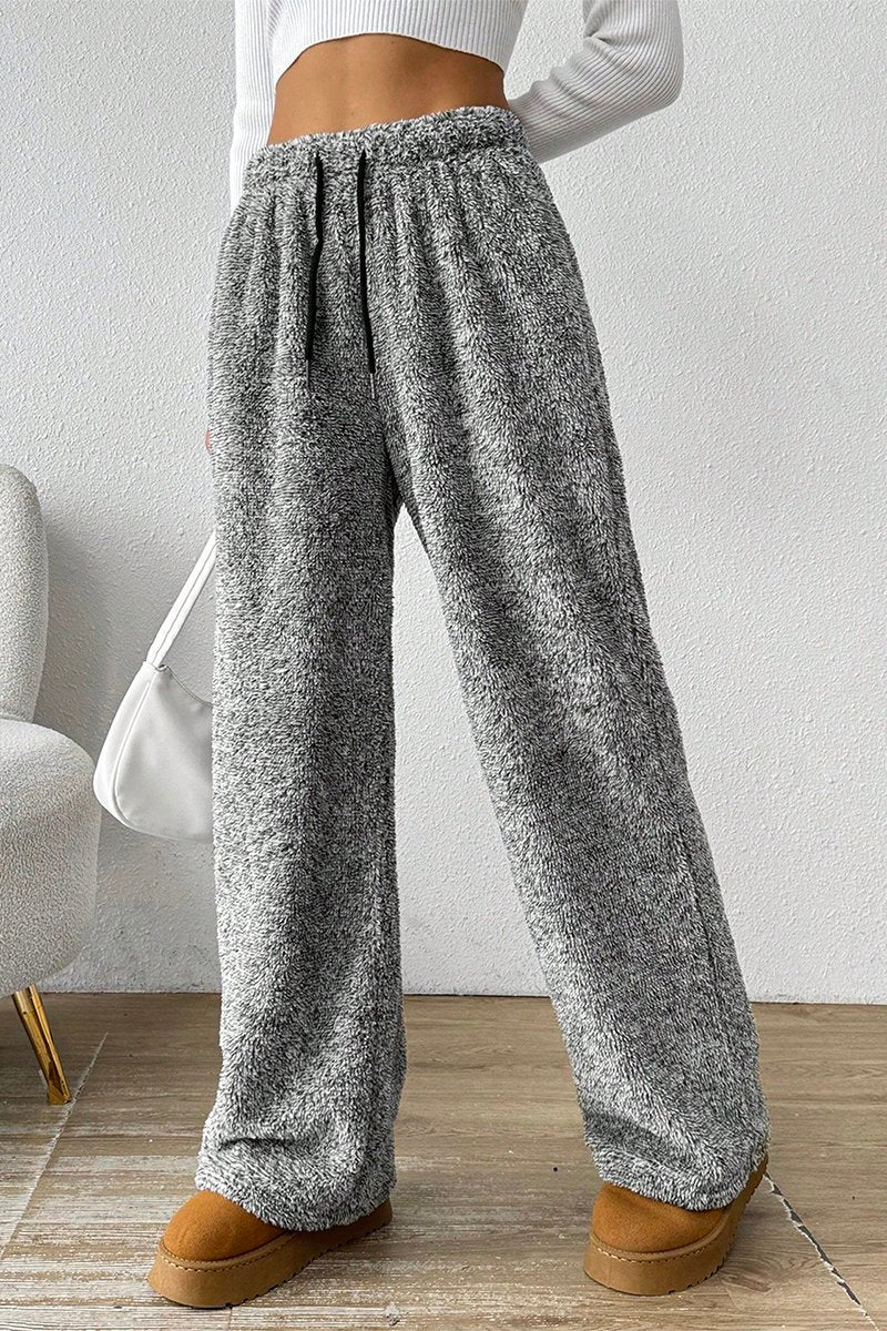 Women's Casual Solid Color Warm Plush Pants