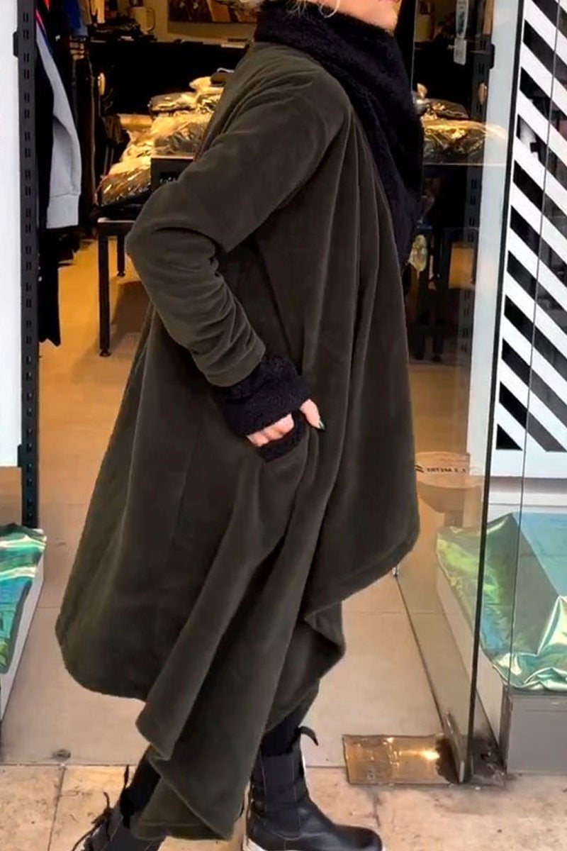 Women's Turtleneck Long Sleeve Patchwork Coat