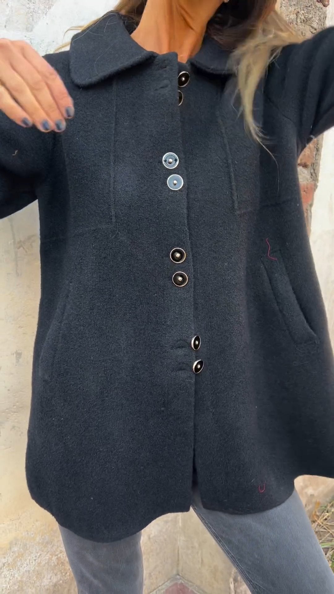 Casual Lapel Single-breasted Thick Coat