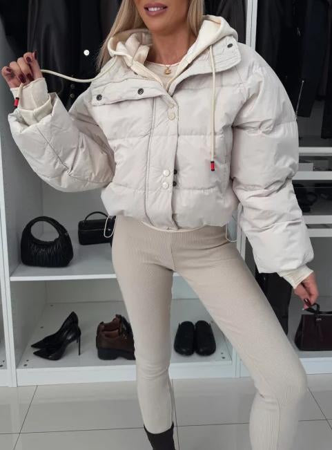 Women's Casual Zipper Coat white