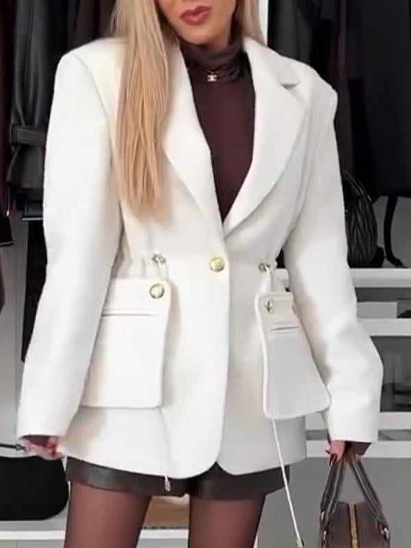 Women's Long Sleeve Waist Blazer