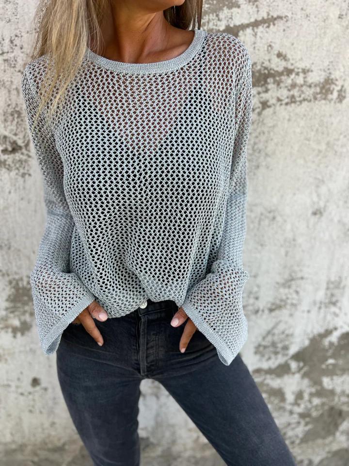 Round Neck Cutout Top