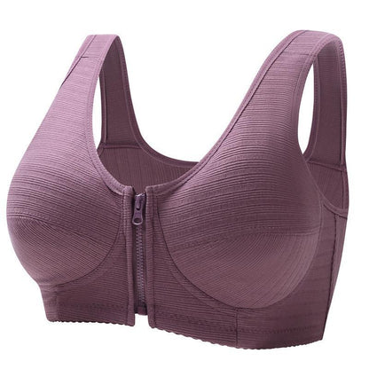 Women's Comfortable Zipper Vest Underwear Purple