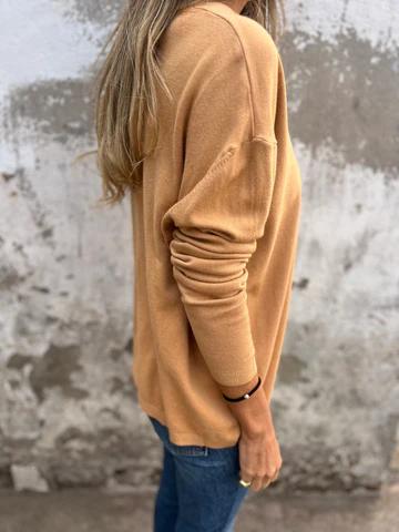 Casual V-neck Long-sleeved Top