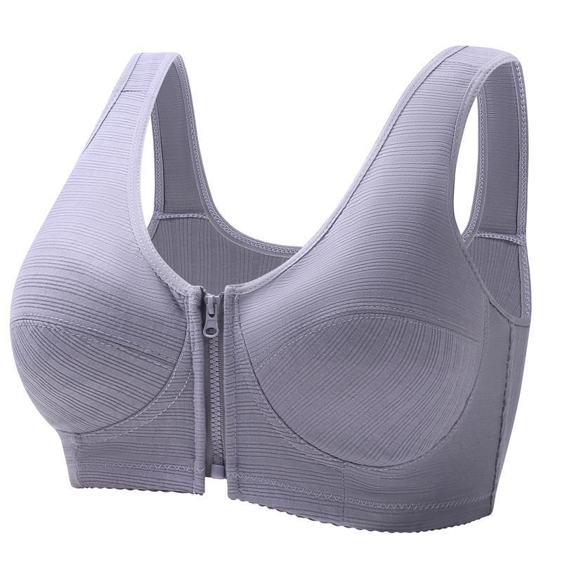 Women's Comfortable Zipper Vest Underwear Grey