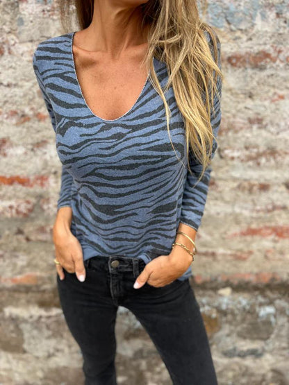 Casual V-neck Thin Top