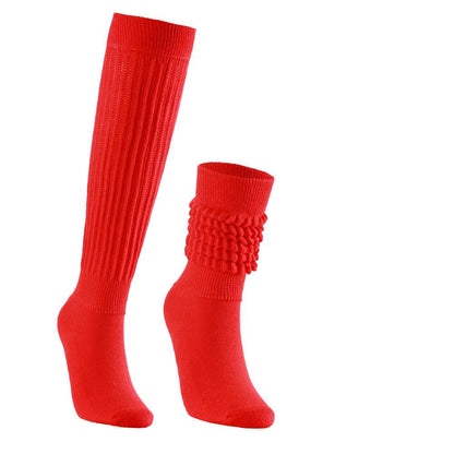 Women's Spring and Summer High Pile Socks Bright red one size