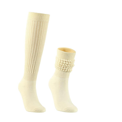 Women's Spring and Summer High Pile Socks beige one size