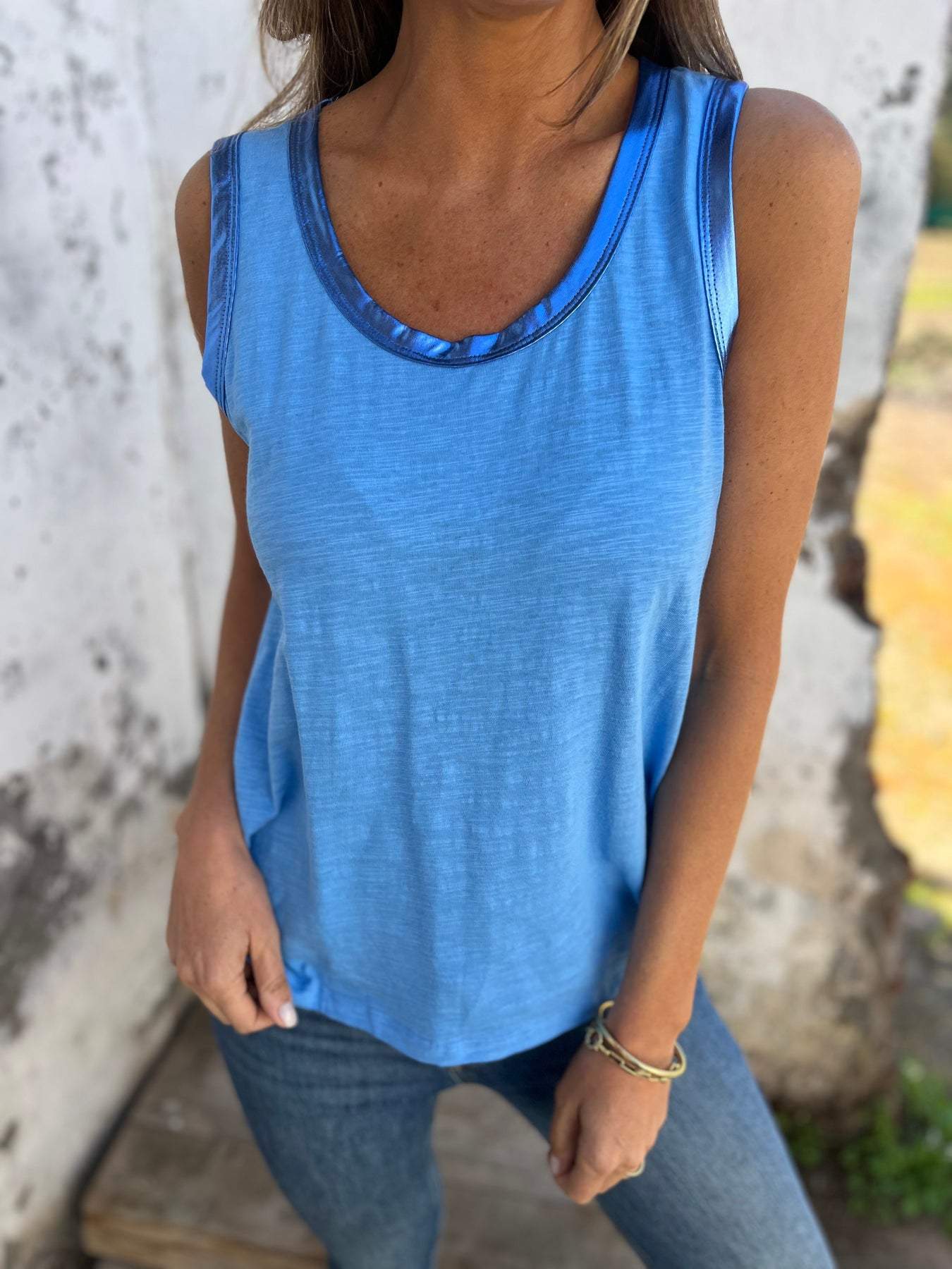 Ladies Summer Cool Solid Color Vest Top