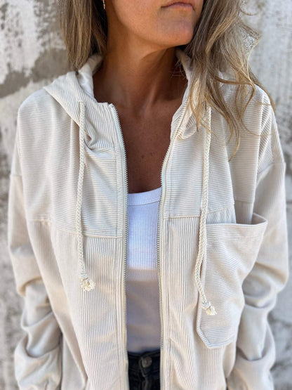 Casual Hooded Zipper Jacket