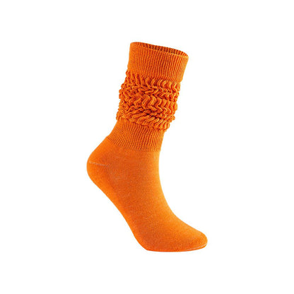 Women's Spring and Summer High Pile Socks orange one size