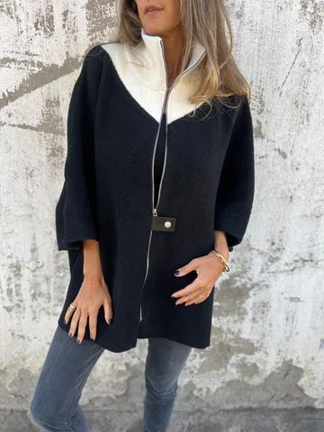 Casual Stand Collar Half Zip Jacket