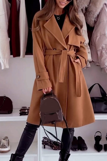 Women's Lapel Mid-length Coat