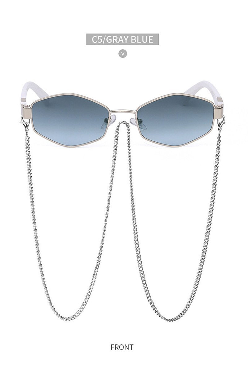 Women's Fashion Chain Irregular Sunglasses C5 144mm