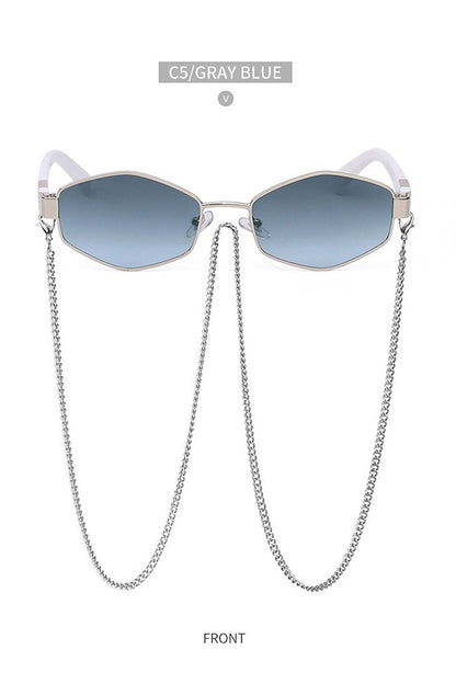 Women's Fashion Chain Irregular Sunglasses C5 144mm