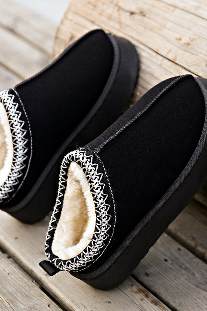 Women's Thick-soled Closed-toe Warm Cotton Shoes