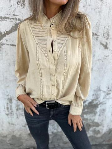 Casual Round Neck Long Sleeve Top