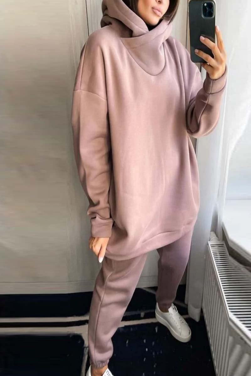 Women's fashionable casual sweatshirt two-piece set