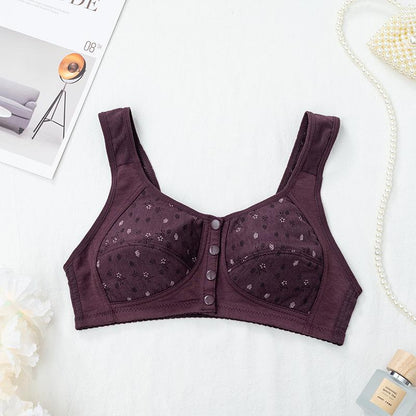 Women's Comfortable Floral Vest Underwear Deep Purple