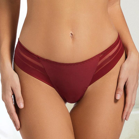 Women's Sexy Lace Low-rise Seamless Panties red