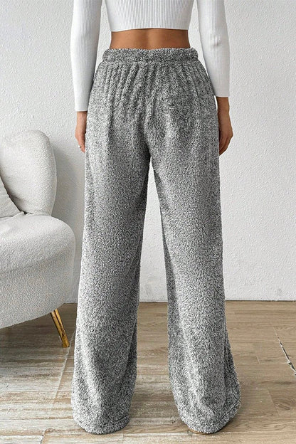 Women's Casual Solid Color Warm Plush Pants